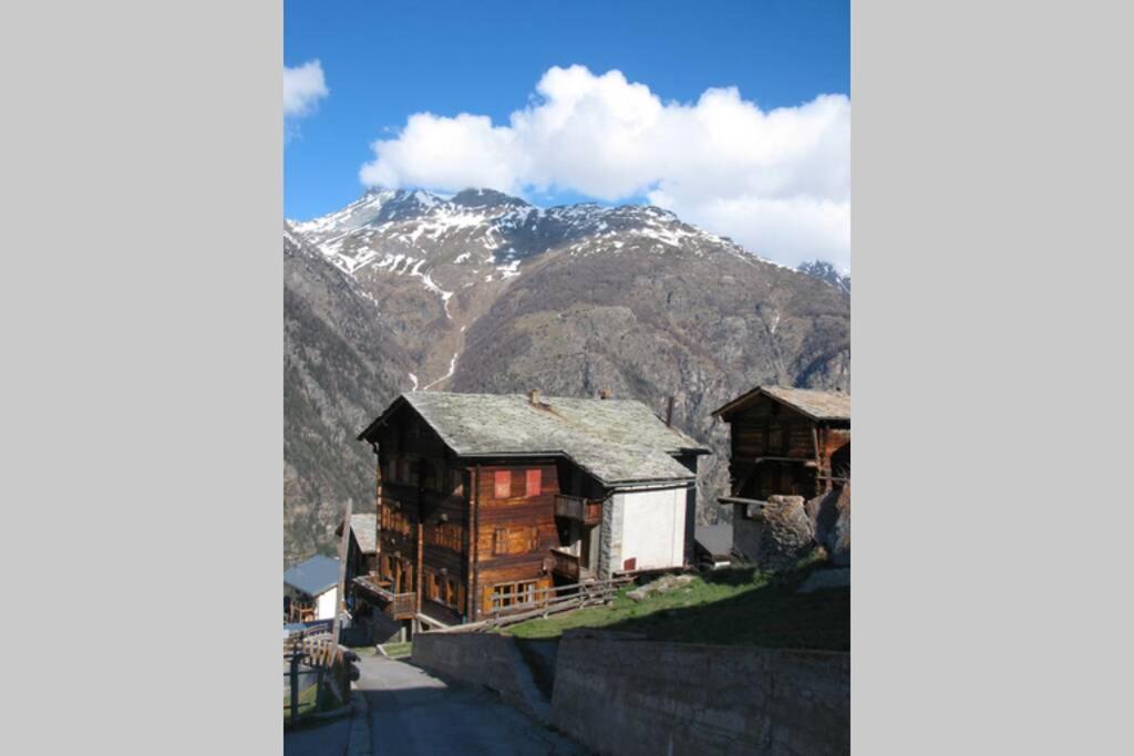Alpia 26 - Zwei Zimmerwohnung In Traditionellem Walliser Haus Gasenried Dış mekan fotoğraf